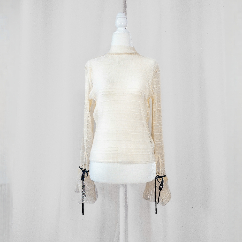 Sheer Ethereal Fairy Mesh Mockneck Long Sleeve